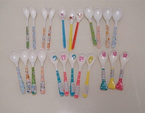 19 Plastic spoon childrens spoon melamine spoon colored long-handled small spoon imitation porcelain spoon batch hair one yuan