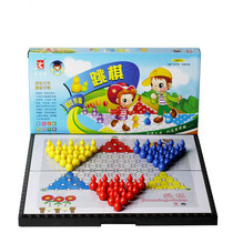 Forerunner E-5 Magnetic Checkers Foldable Portable Chess Board Childrens Puzzle Chess Environmental Safety Material