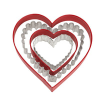 American Whiton Wilton heart-shaped biscuit cutting die turning sugar cutting mold 4-piece Valentines Day series