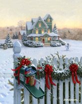 Cross stitch electronic map redraw source file-Christmas Mailbox Christmas Mailbox