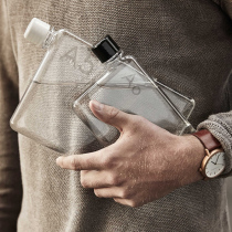 Memobottle Modern simple water bottle Flat paper cup Portable thin transparent portable kettle