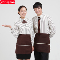 Hotel overalls fast food restaurants uniforms long-sleeved summer waiters cafes Western restaurants men and women dining shirts