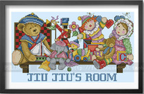 DMC self-supplied Cross Stitch Kit doll house bear toy cute cartoon childrens room decoration painting