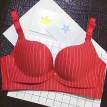 Big red newlywed natal year one piece no steel ring pregnant women postpartum breastfeeding large size underwear nursing bra