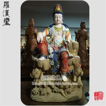 Quality ancient color view Free Guanyin Bodhisattva statue Buddha statue 33 new hand-carved Lotus table Buddha Statue