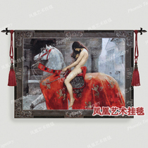  Phoenix art tapestry tapestry European-style bedroom living room sofa background wall decoration hanging canvas art Mrs Godiva