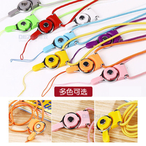Lanyard double-segment detachable breast card sling work permit card sleeve lanyard mobile phone lanyard rope with ring round rope