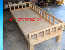 New sofa Guardrail bed Small fresh childrens bed widened bed Pine single hard board bed can be customized double bed