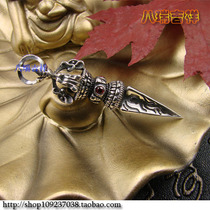 Nepalese handicrafts 925 silver inlaid gemstone Vajra Vajra Pout evil town evil pendant