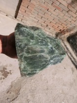 151026 jade raw material bare stone natural raw stone Qinghai Kunlun Jade Mountain material Green Jade 3 9kg