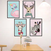 Wall stickers simple photo frame living room bedroom background wall minimalist Nordic wall ins decorations painting stickers self-adhesive