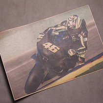 MotoGP poster Little Flying Man Racing driver poster Valentino Rossi Rossi Honda Team wallchart