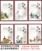 Traditional Chinese medicine health care wall chart Yin and Yang five elements Tibetan image theory exhibition board poster decorative painting 31-36-2