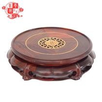 Red acid branch wood carving ornaments boxwood single plate Purple sand pot Jade Vase Buddha statue Blue and white porcelain rotating base Special offer