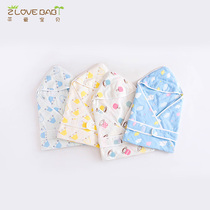 Cotton baby huddled cotton six-layer baby gauze bath towel with cap newborn bag cover blanket out blanket