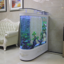 European semi-round glass ecological goldfish tank aquarium medium wall Living Room bar 60 80 custom-made