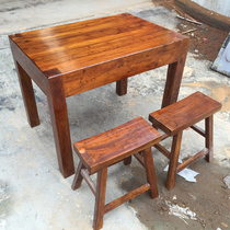 American elm iron artistic solid wood retro tables and chairs tableNorthern Europe antique furniture restaurant work desk class