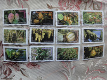 Foreign letters and sales stamps France issued green fruit set 12 in 2012