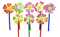 Factory direct windmill toy stall supply childrens handwritten plastic flower windmill