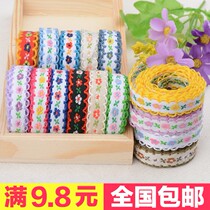 Lace Cotton Thread Lace Lace Lace Lace Lace Jacquard Embroidery Webbing Webbing Fabric Webbing 1cm Mi White Embroidered Little Flowers