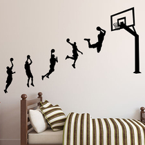 Sports boys dormitory bedroom shooting basketball self-adhesive wallpaper bedroom wall sticker stickers room decorations