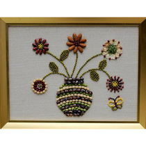 Grain paste pasted hand grain painting seed painting grain painting sticker with photo frame 30*40 vase