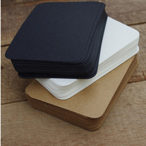 Blank Card Retro Kraft Black Card Blank Diy Graffiti Postcard Word Cards