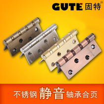 Gute 4 inch stainless steel flat opening hinge door hinge silent loose leaf door folding 3 0 thick bearing hinge