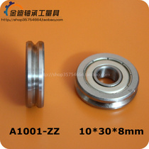External ring with V-groove roller guide bearing A1001-ZZ V6000ZZ size 10*30 * 8mm straightening wheel