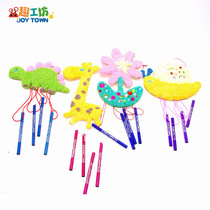 Kindergarten Handmade Toy Windbell Diy Material Bag Children Handmade Diy Woody Wind Bell Hanging Decoration Decoration