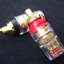 Full Copper Gold Plated Crystal Clear Post Head Banana Socket Wiring Terminal Lotus Socket 45mm Single Price