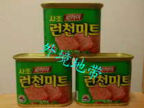 Hong Kong and Macao SAJO three ancestors luncheon meat 340g pork + chicken mixed canned Korean original import