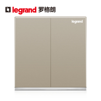 Rogrand switch two open multi-control socket panel Yijing gold ribbon silver side two position midway power supply 86 type