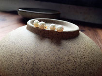 Ear Pearl 5 5-6mm Japanese AKOYA Pearl K gold earring ear needle first encounter original No fold