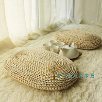 Pastoral oval corn skin handmade tatami cushion Chair cushion Futon stone stool cool cushion