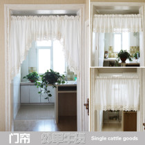 Original single beautiful romantic polyester cotton embroidery lace fabric door curtain half curtain curtain triangle window curtain wind water curtain