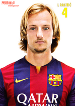 Rakitic Barcelona Barcelona 2014-15 season official card white card postcard