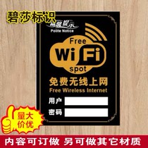 Wifi Signboard Wall Sticker Wifi Signboard Signboard Indicator Customized Warm Tips