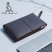 LUCKYKANGAROO MENs handbag LARGE capacity clutch CASUAL Korean version of the clutch envelope foreskin bag