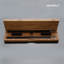 NEWREA Xinrui Stainless Steel Ebony Chopsticks Portable Tableware Creative Gifts