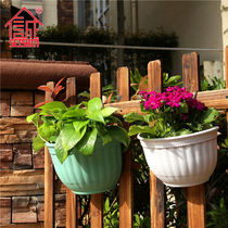 Balcony simple wall-mounted flowerpot thickened plastic indoor wall-mounted water storage basin creative succulent plant hanging pot