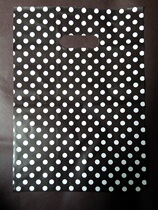 Wholesale 25*35cm black and white gift bag clothing bag Plastic bag packing bag four finger bag 50 bags