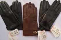 (Paid Guest Great Special Price) Renoma Mountain Goat Leather Lady Gloves Mink Wool Ball Dotted (21cm)