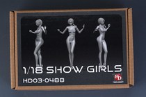 HobbyDesign 1 18 Racing Girl Show Girl Resin Doll White Mold HD03-0488