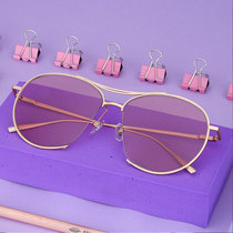 South Korean GD star Chaumen with the same ink mirror female tide big frame round face sunglasses