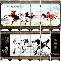  Antique wooden small screen six fans eight Juntu business gifts foreign affairs gifts handicrafts decorations overseas gifts