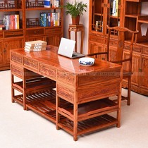 Chinese-style solid wood Chinese medicine hospital hall reception table National Medical Hall office desk writing desk Antique treatment table customization