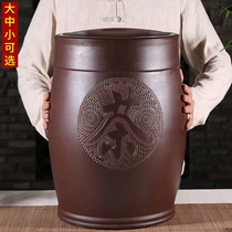 Purple mud tea word Puer tea cake pot Puer loose tea tank Extra large size ceramic tea storage pot Puer storage