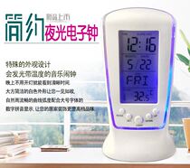 LED electronic watch night lazy alarm clock silent calendar household electronic thermometer digital thermometer