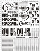 4055 -- MG MSN-04 SAZABI PSYCOMU-FUNNE gd metal sticker 111